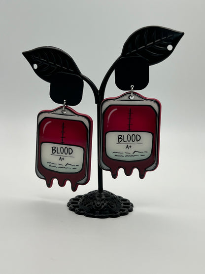 Whimsaigoth Blood Bag Earring