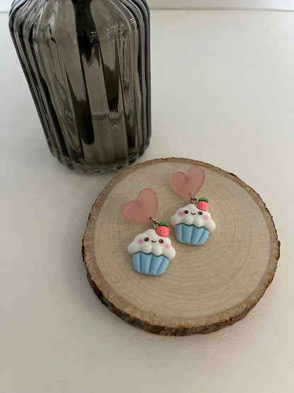 Kawaii Cupcake Dangle Earrings