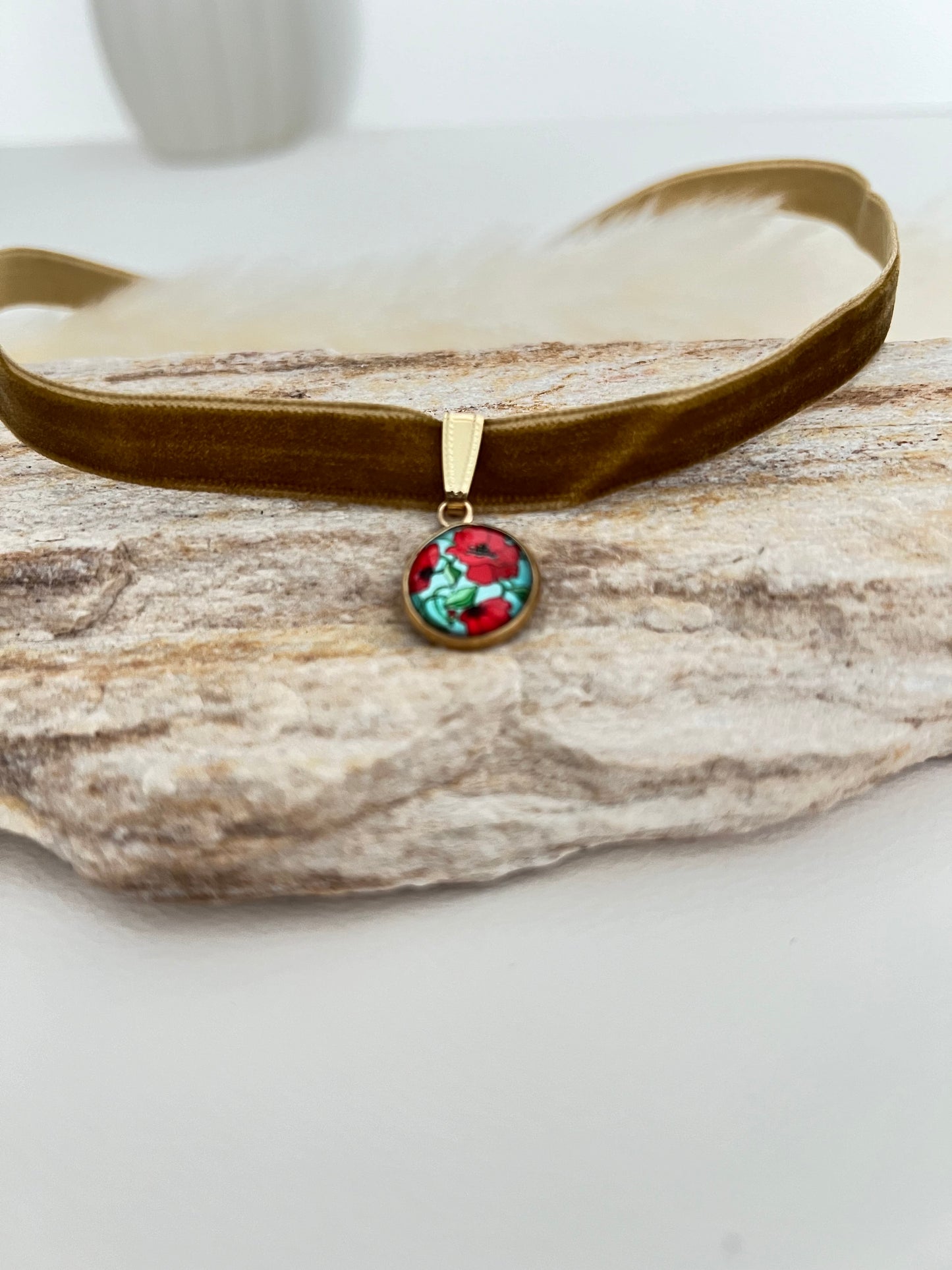 Pop-of-color Charm Choker