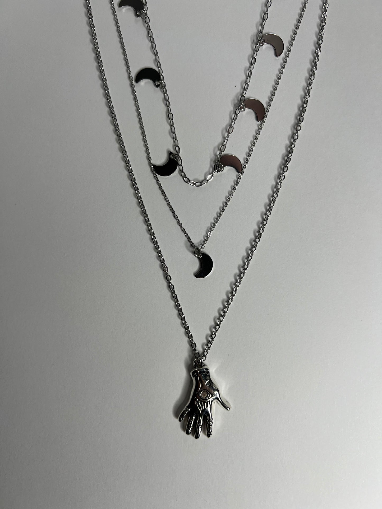 Palmistry &  Moon Layered Necklace