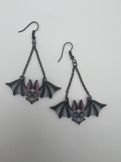 Pastel Goth Bat Earrings