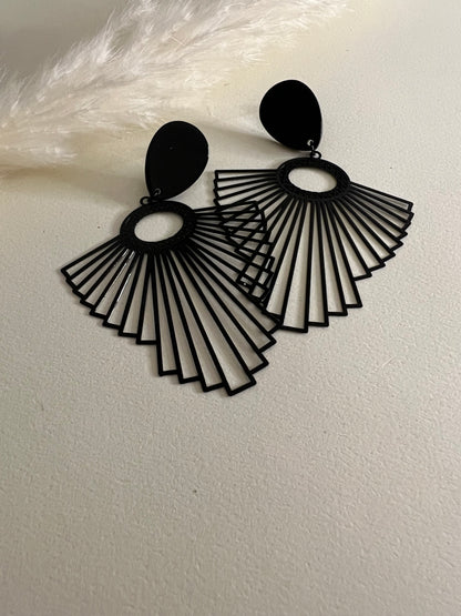 Art Deco-Inspired Oversized Earrings