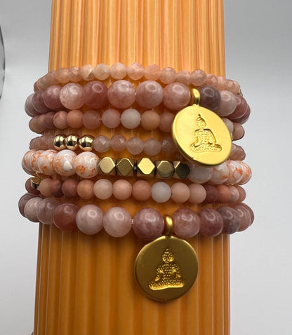 Buddha Stackable Bead Bracelet Set