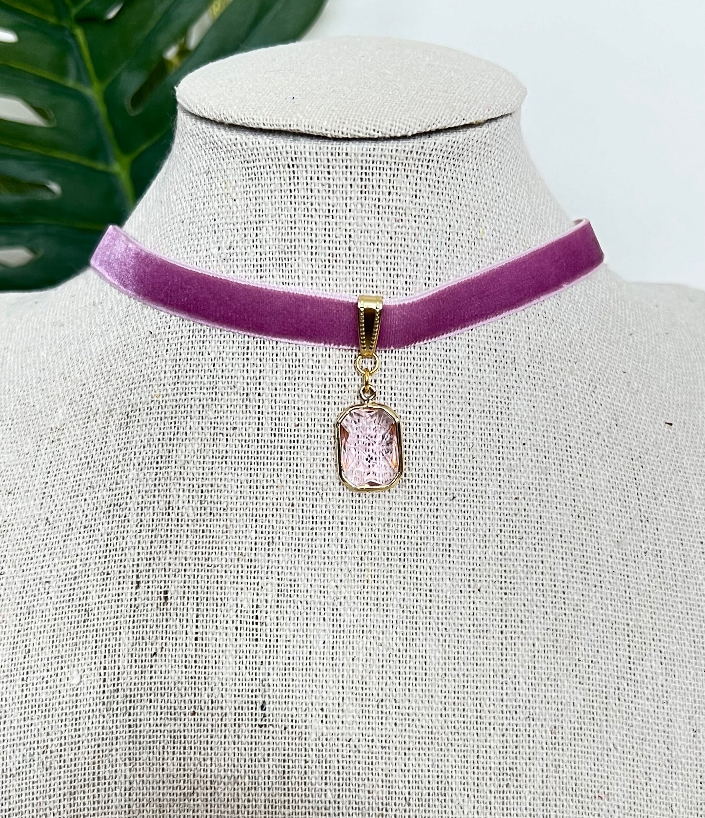 Velvet Choker with Stylish Pendant