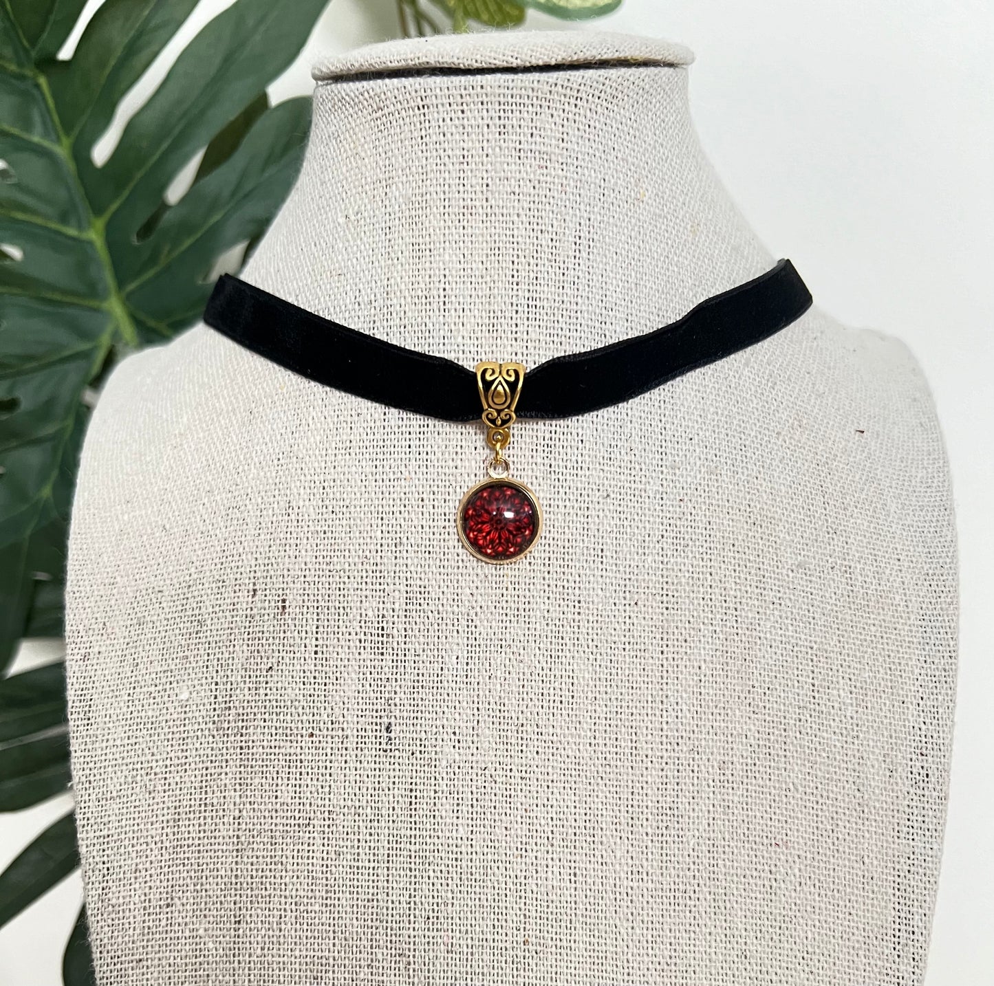 Pop-of-color Charm Choker