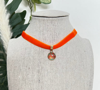 Pop-of-color Charm Choker