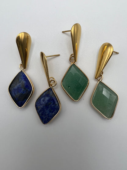 Lapis Lazuli & Aventurine Earrings