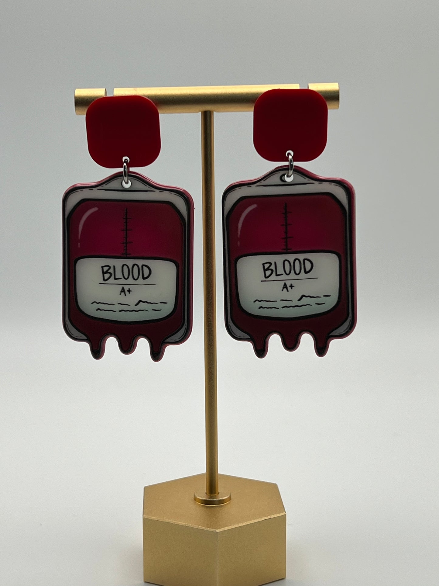 Whimsaigoth Blood Bag Earring