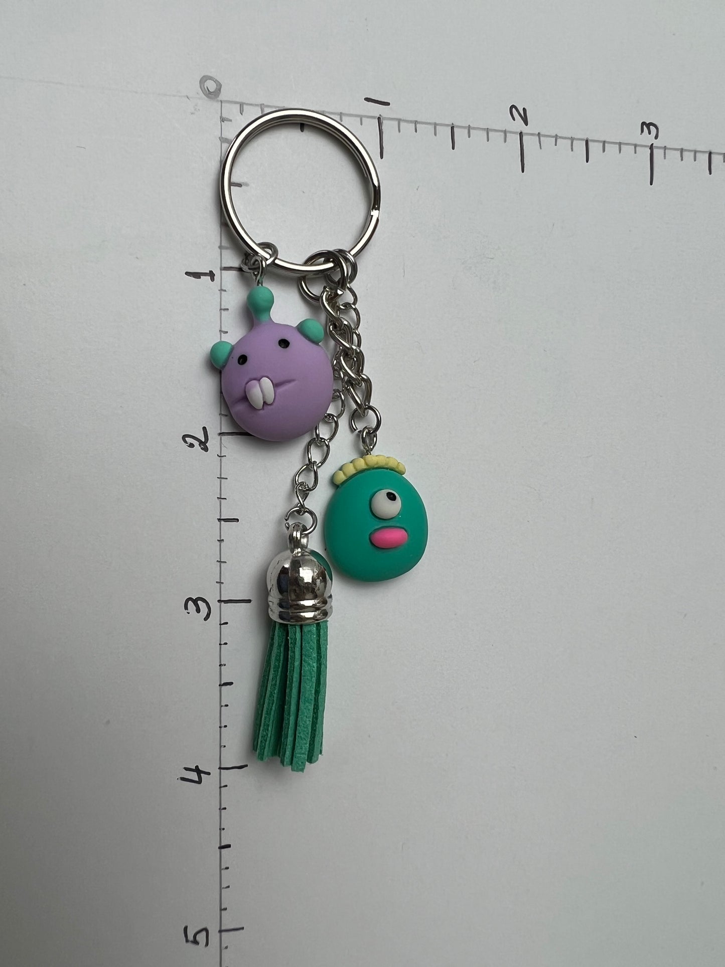 Cute Pastel Goth Monster Keychain