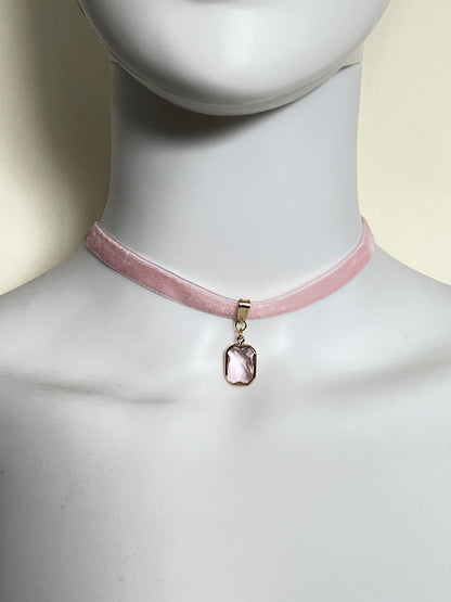 Velvet Choker with Stylish Pendant