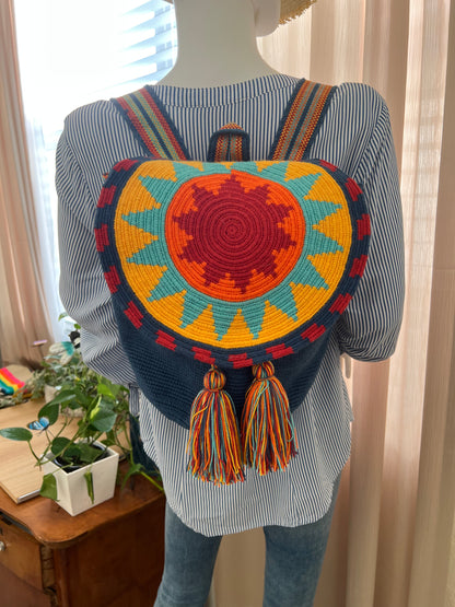 Colorful Handwoven Backpack