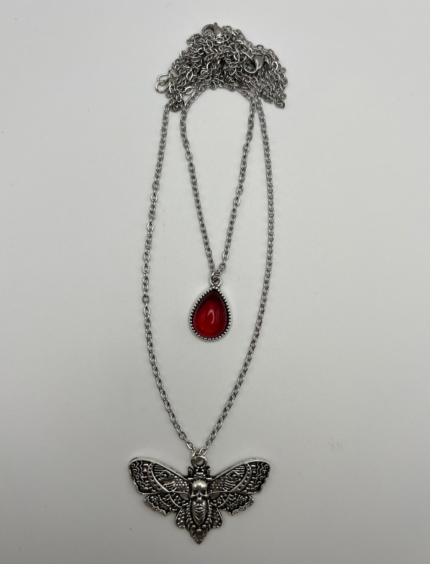 Silver Moth Edgy Layered Necklace