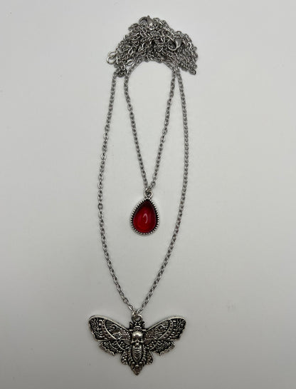 Silver Moth Edgy Layered Necklace