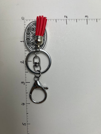 Classic Black & Red Pattern Keychain