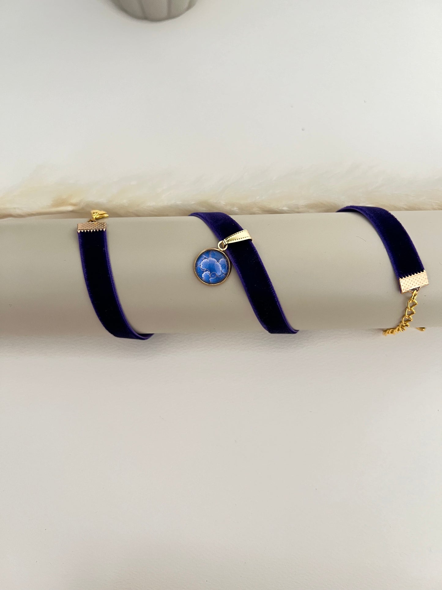 Pop-of-color Charm Choker