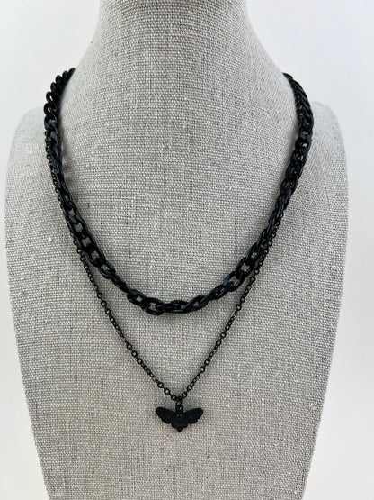 Classic Black Goth Statement Necklace