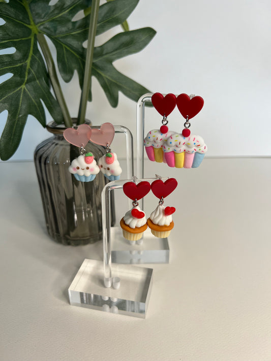 Kawaii Cupcake Dangle Earrings