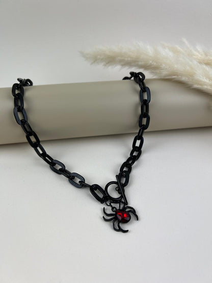 Classic Black Goth Statement Necklace