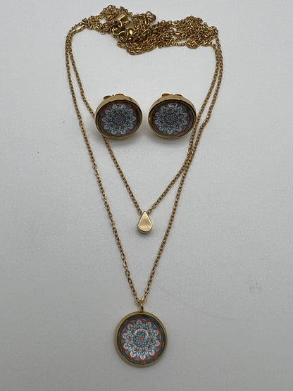 Mandala Layered Necklace Set