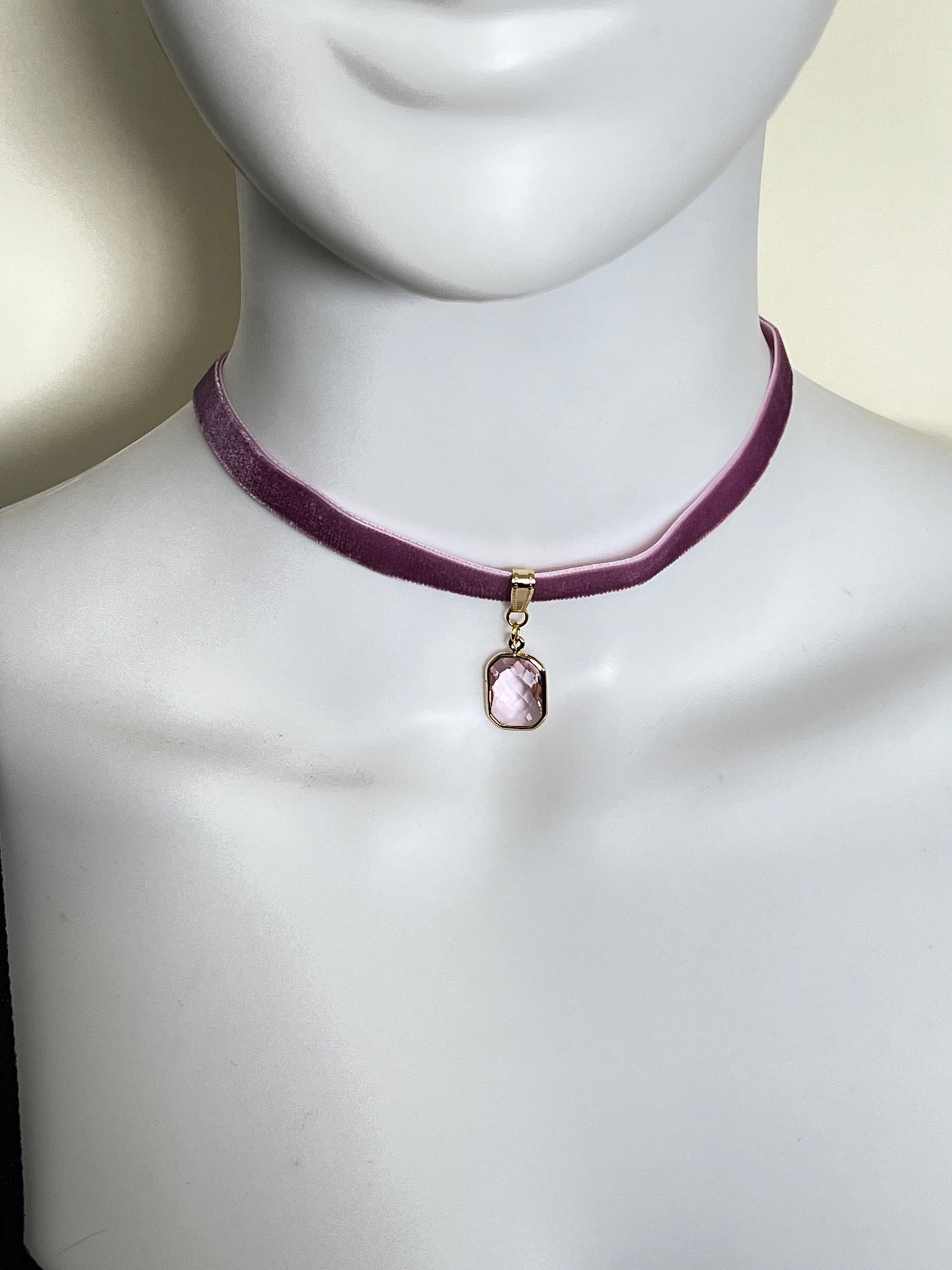 Velvet Choker with Stylish Pendant