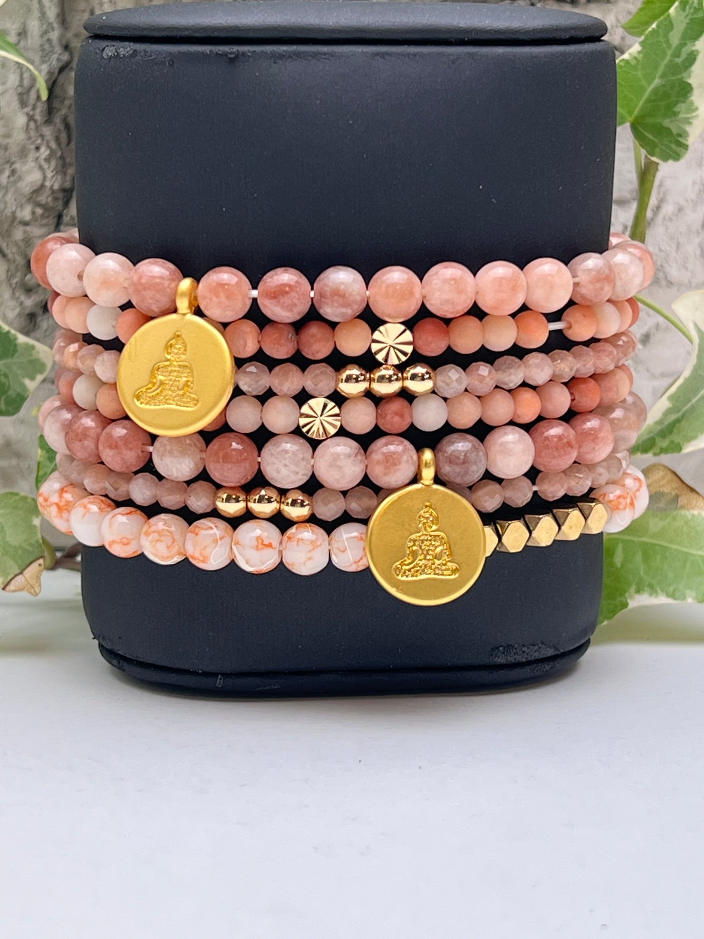 Buddha Stackable Bead Bracelet Set