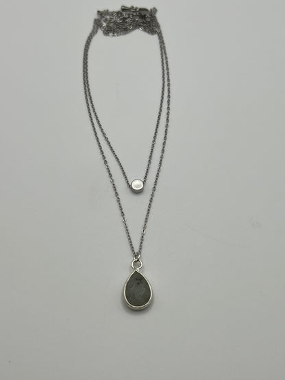 Labradorite Stone Layered Necklace