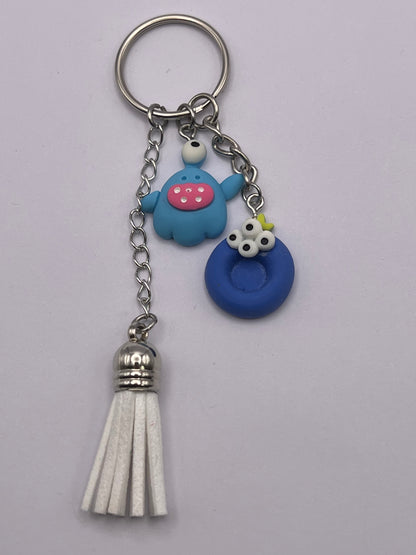 Monsters Polymer Clay Keychain