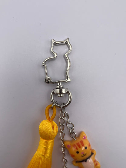 Cute Cats & Tassel Keychain