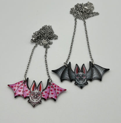 Pastel Goth Vampire Bat Necklace