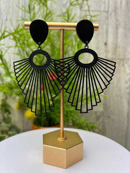 Art Deco-Inspired Oversized Earrings