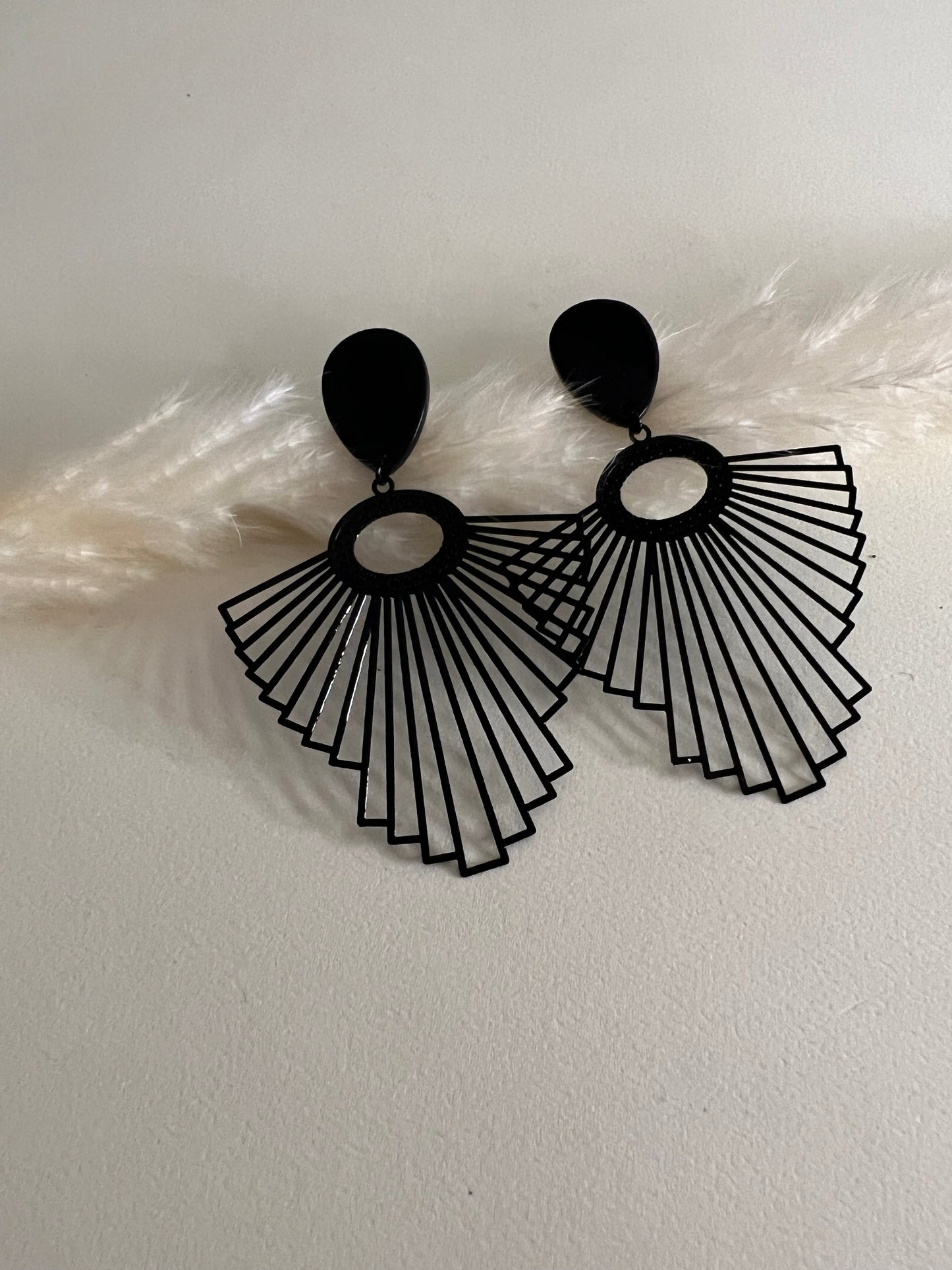 Art Deco-Inspired Oversized Earrings