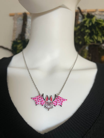 Pastel Goth Vampire Bat Necklace