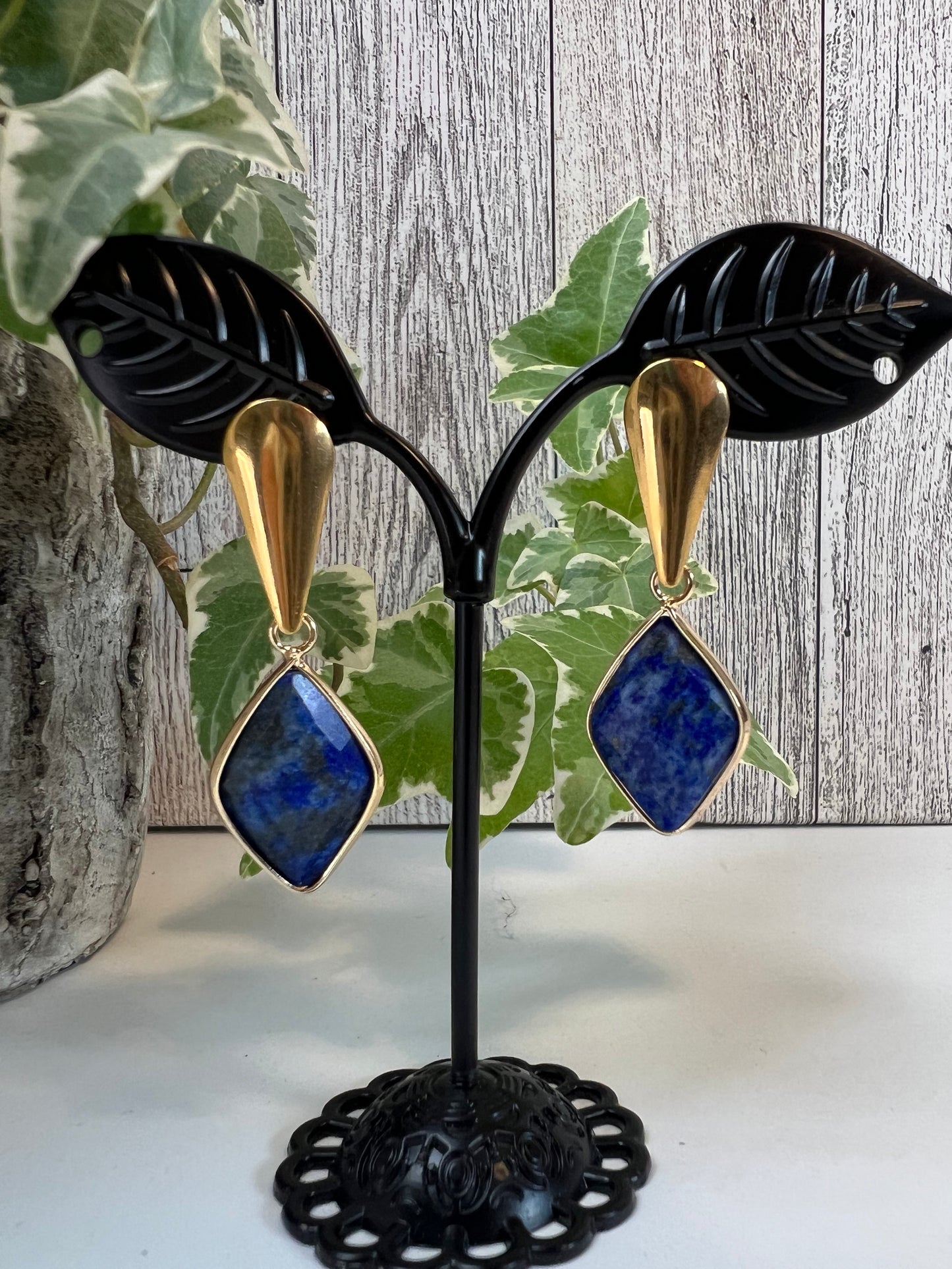 Lapis Lazuli & Aventurine Earrings