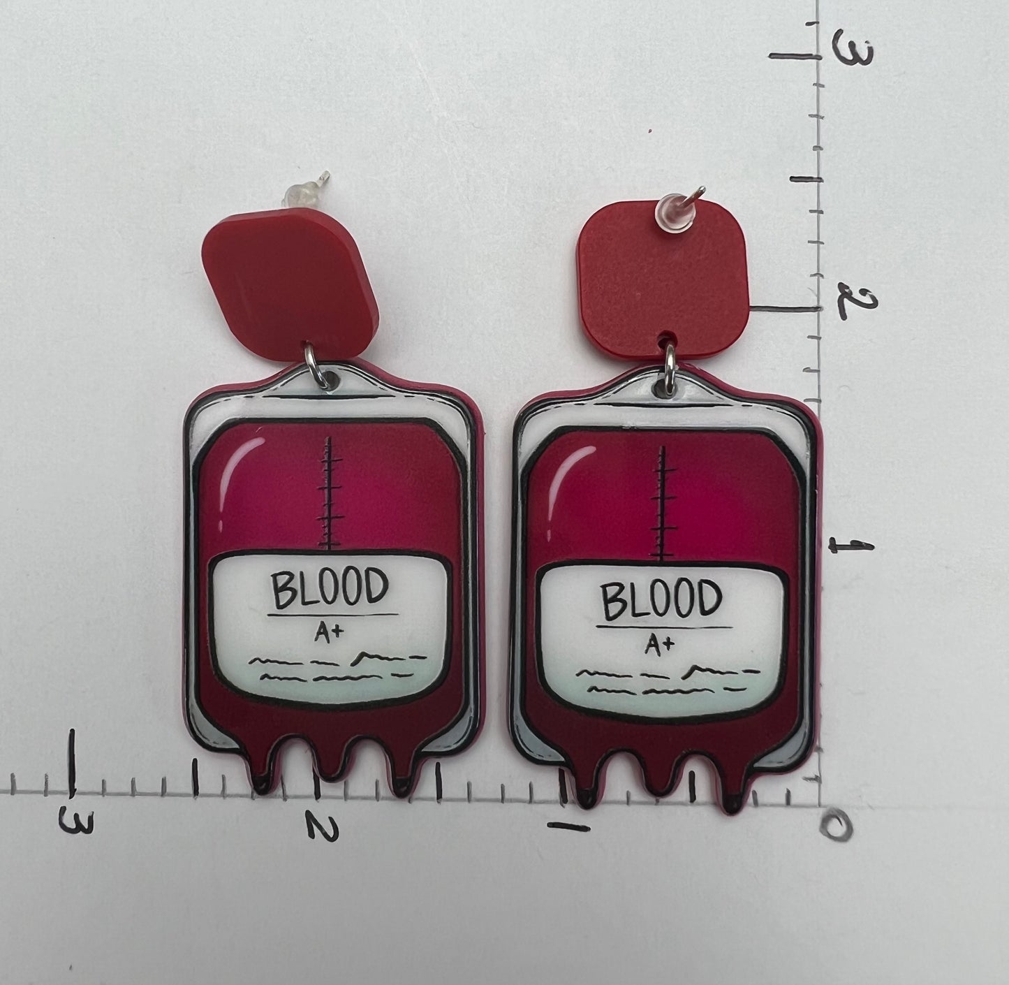 Whimsaigoth Blood Bag Earring