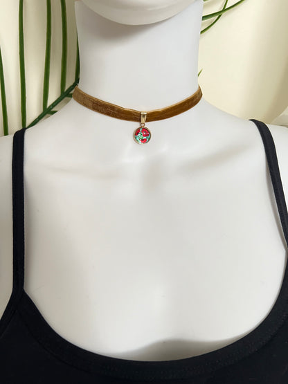 Pop-of-color Charm Choker