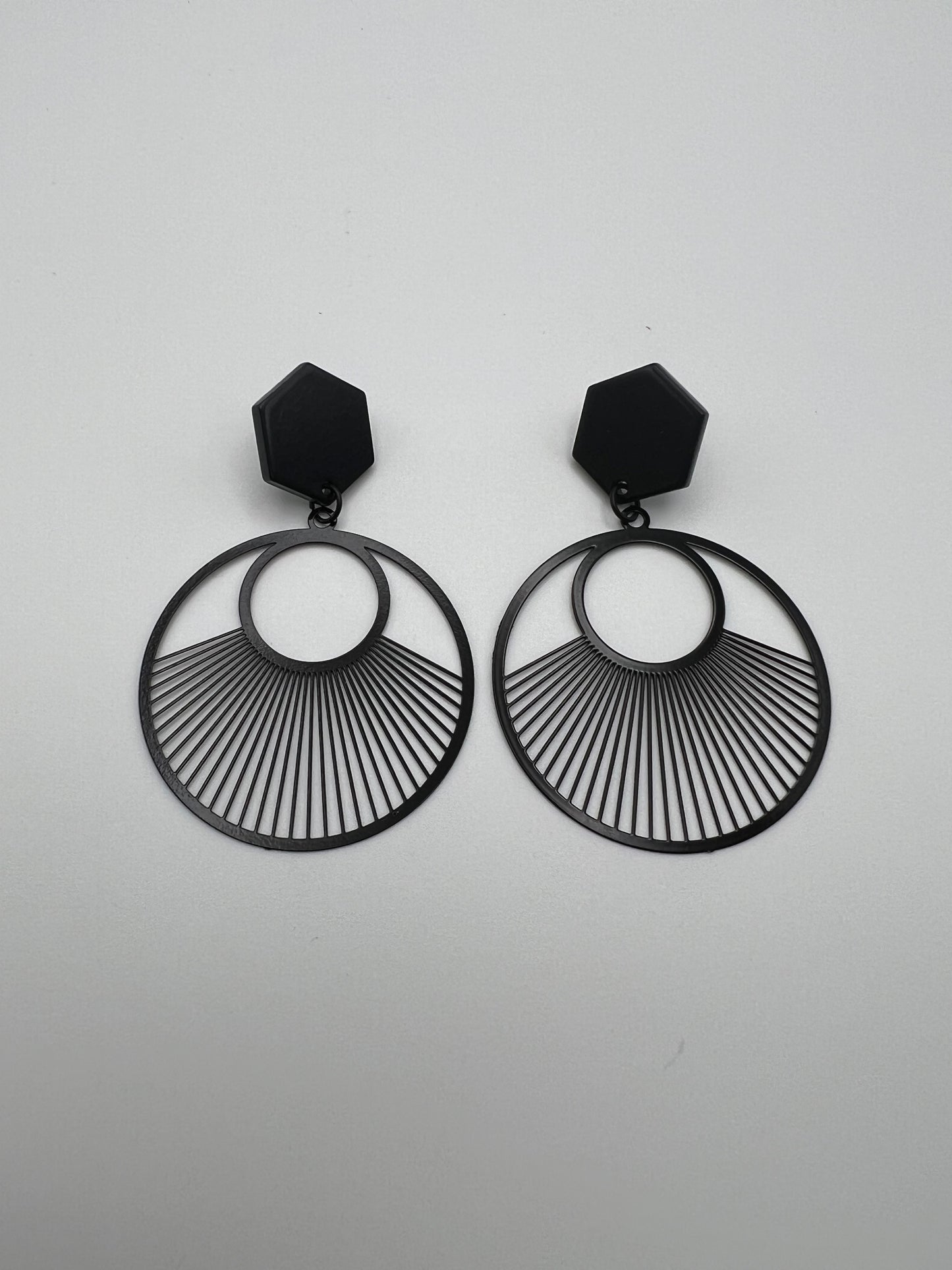 Art Deco Geometric Dangle Earrings