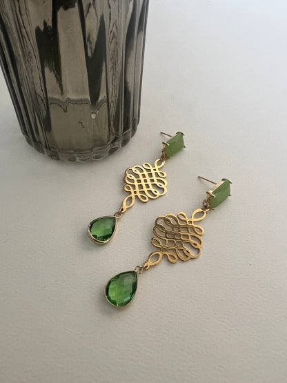 Geometric Minimalist Stone Earrings