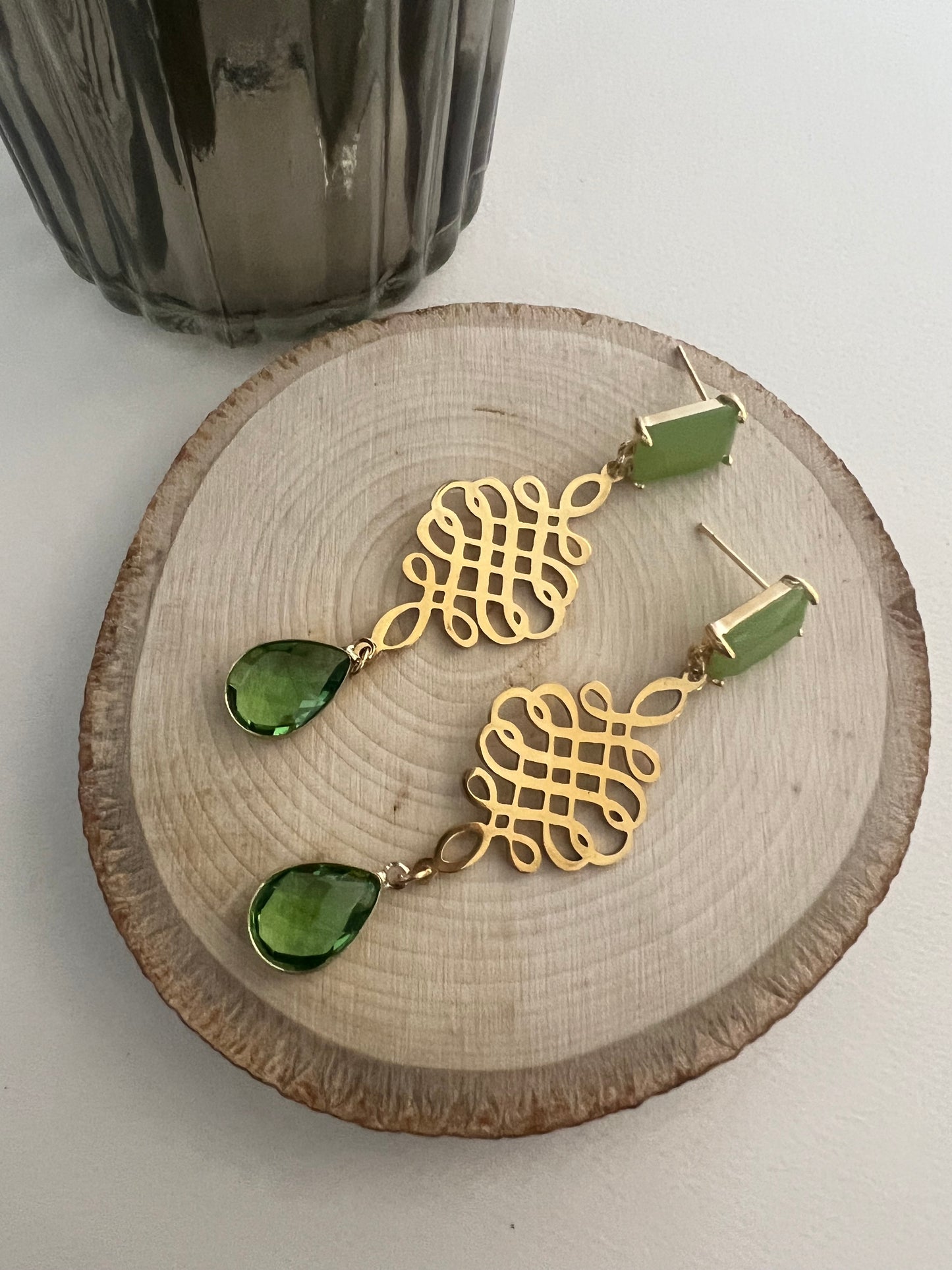 Geometric Minimalist Stone Earrings