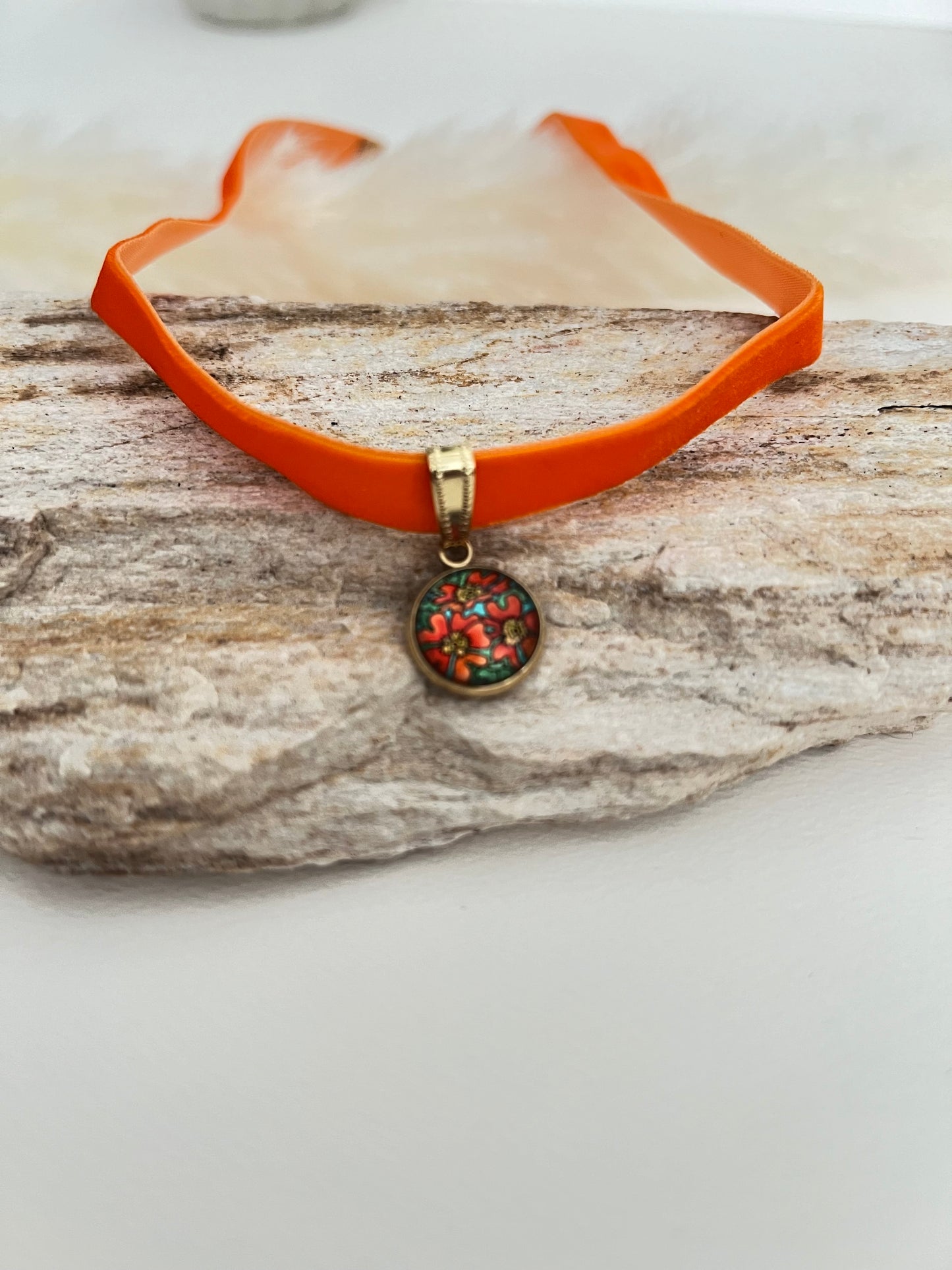 Pop-of-color Charm Choker