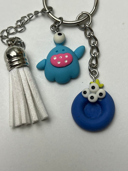 Monsters Polymer Clay Keychain