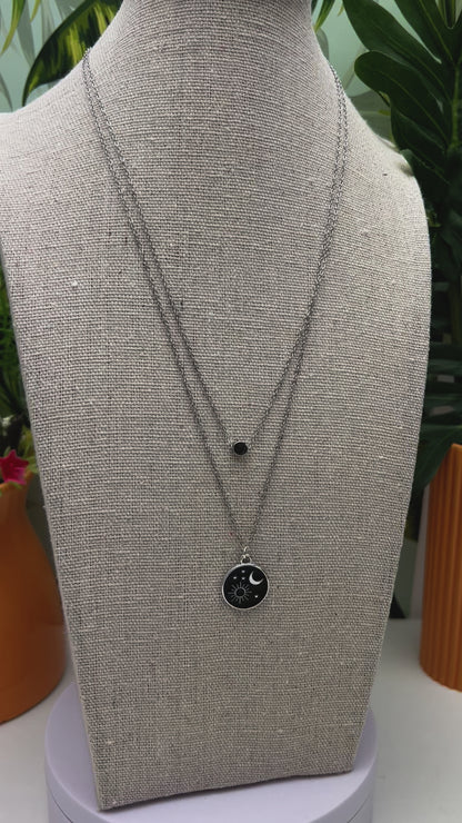 Moon & Sun Layered Necklace