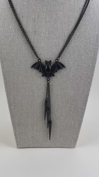 Classic Black Goth Statement Necklace